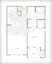 One Bedroom One Bath 6112 floor plan